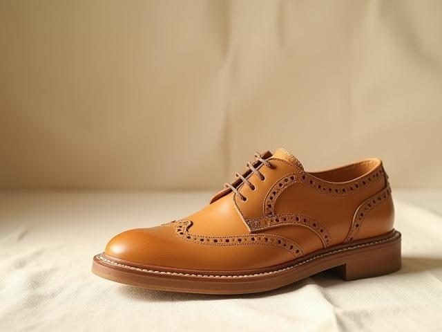 Light tan full-brogue for country casual look